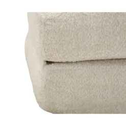 Poltrona Letto Bouclé Compressa Bianco Moderna per Salotto Camera
