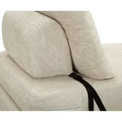 Poltrona Letto Bouclé Compressa Bianco Moderna per Salotto Camera