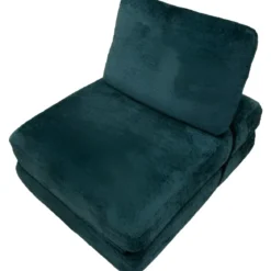 Poltrona Letto Bouclé Compressa Petrolio Moderna per Salotto Camera