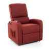 Poltrona per Anziani Alzapersona in Tessuto Rosso Elettrica Reclinabile Relax