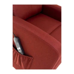 Poltrona per Anziani Alzapersona in Tessuto Rosso Elettrica Reclinabile Relax