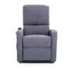 Poltrona per Anziani Elettrica Alzapersona Reclinabile Relax Sofa in Tessuto Blu