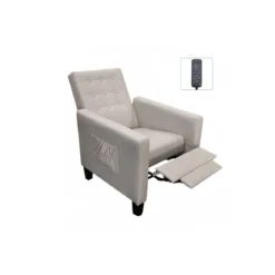 Poltrona Reclinabile Massaggiante Beige con Telecomando
