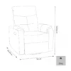 Poltrona Relax Manuale Reclinabile in Ecopelle Grigio con Braccioli