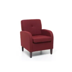 Poltrona relax rivestimento in tessuto Rosso