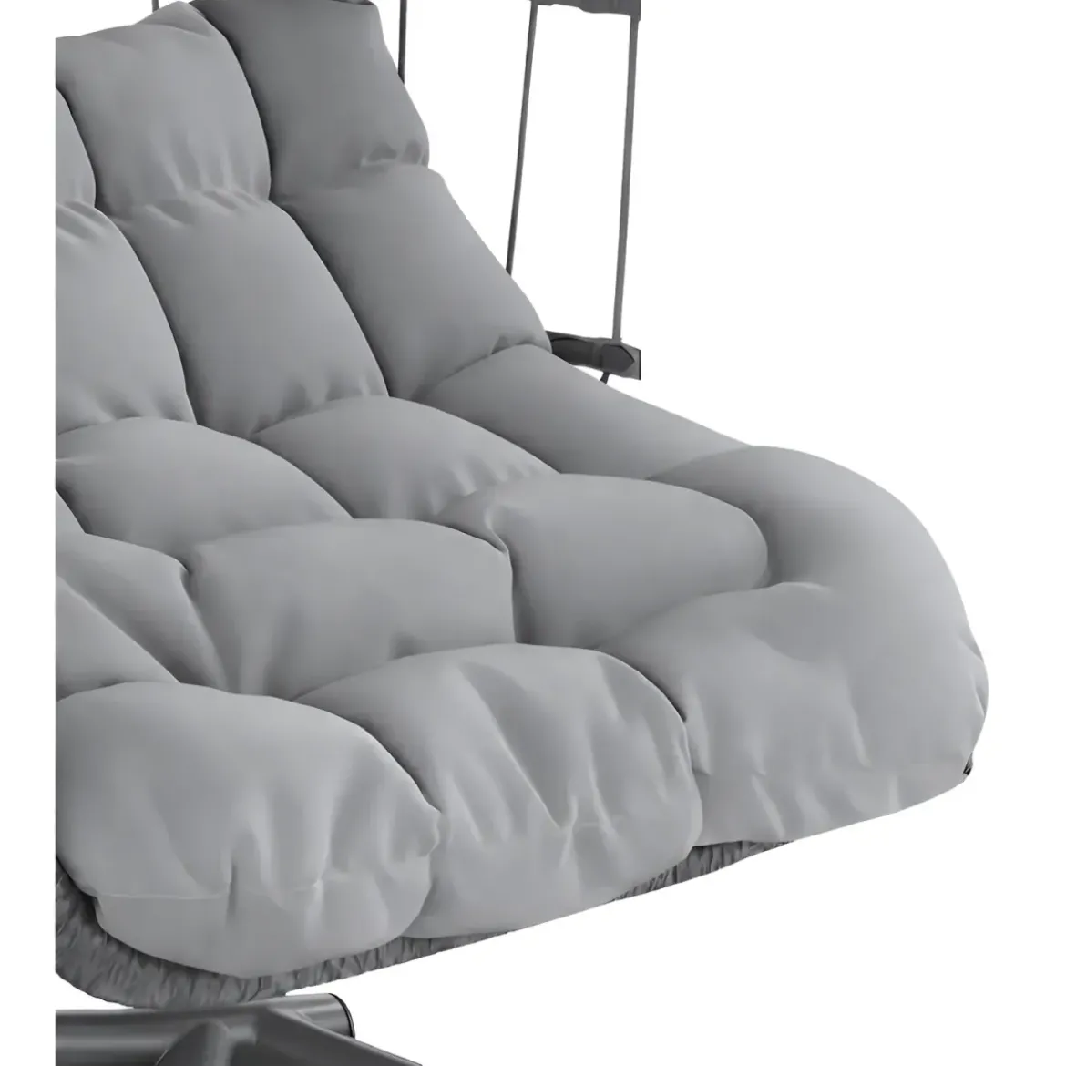 Poltrona Sospesa da Giardino Rattan 74x64x106 cm Struttura Acciaio Grigio