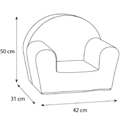 Poltroncina per Bambini Rossa per Cameretta in Tessuto Sfoderabile