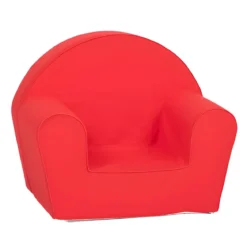 Poltroncina per Bambini Rossa per Cameretta in Tessuto Sfoderabile