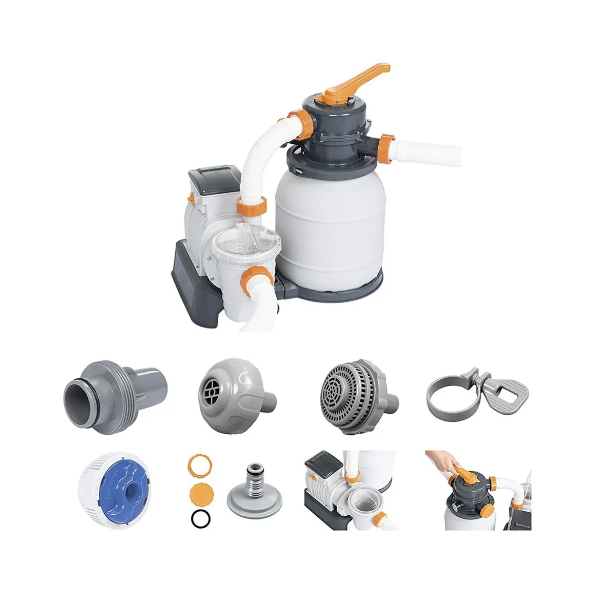 Pompa Filtro a Sabbia 5.678 l/h per Piscina Fuoriterra Bestway Depuratore Acqua