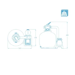 Pompa Filtro per Piscine Esterne a Sabbia Filtraggio 6813 Litri Acqua Bestway
