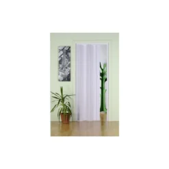 Porta a Soffietto Elegante in PVC Bianca 83x214