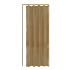 Porta a Soffietto in PVC Noce con Maniglia Riducibile