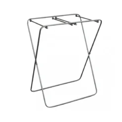 Portabiancheria in Ferro e Stoffa Bianco con Divisorio 64 x 43 x 80,5 h