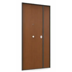 Porta Blinda 2 Ante da Interno Configurabile Classe 3-4 Noce e Bianco