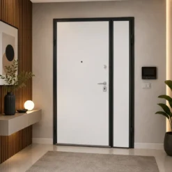Porta Blinda 2 Ante da Interno Configurabile Classe 3-4 Noce e Bianco
