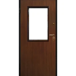 Porta Blindata Classica con Vetro per Esterno Portoncino Blindato Vetrato Verde