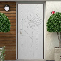 Porta Blindata con Pannello Bianco per Esterno Moderno Rose