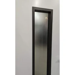 Porta Blindata con Vetro Antisfondamento pannello esterno Vetroresina Bianco