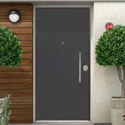 Porta Blindata da Esterno Classe 3 o Classe 4 con Rivestimento Grigio