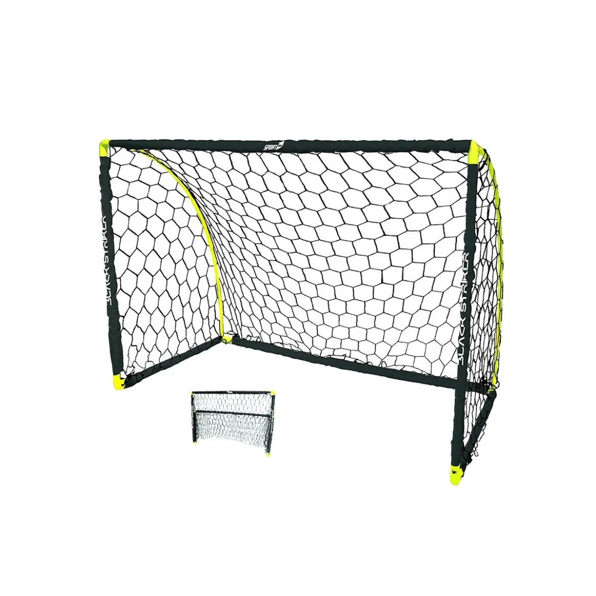 Porta Calcio Black Striker Pieghevole 180x91x120 Rete Piccchetti Goal Calcetto