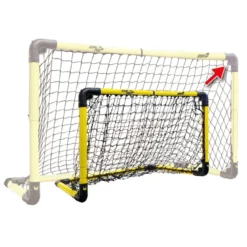 Porta Calcio Estendibile Pieghevole 90x60x42 Rete con Pompa e Palla