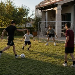 Porta da Calcio 180x120x60cm Bambini Adulti con Rete da Giardino