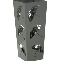 Portaombrelli da Ingresso in Metallo Design Ombrelli Grigio 19x19