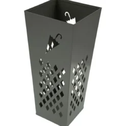 Portaombrelli da Ingresso in Metallo Design Ombrello Rombi Grigio 19x19