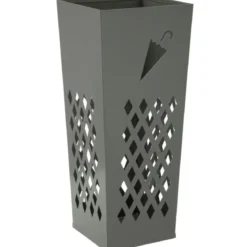 Portaombrelli da Ingresso in Metallo Design Ombrello Rombi Grigio 19x19