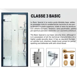 Portone Blindato classe 3 Basic con controtelaio e accessori. Pannelli esclusi