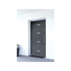 Portone Blindato in Vetroresina con Pannello per Esterno Grigio Porta Blindata