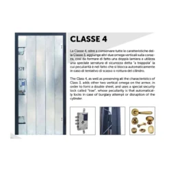 Portone Blindato per Interno Classe 4 Liscio Antieffrazione Colore Noce Medio