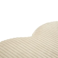 Pouf a Cuore Camera da Letto Salone Bianco 49x45x42 cm Plissettato