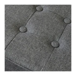 Pouf Contenitore Grigio Scuro Quadrato 38x38x40 cm