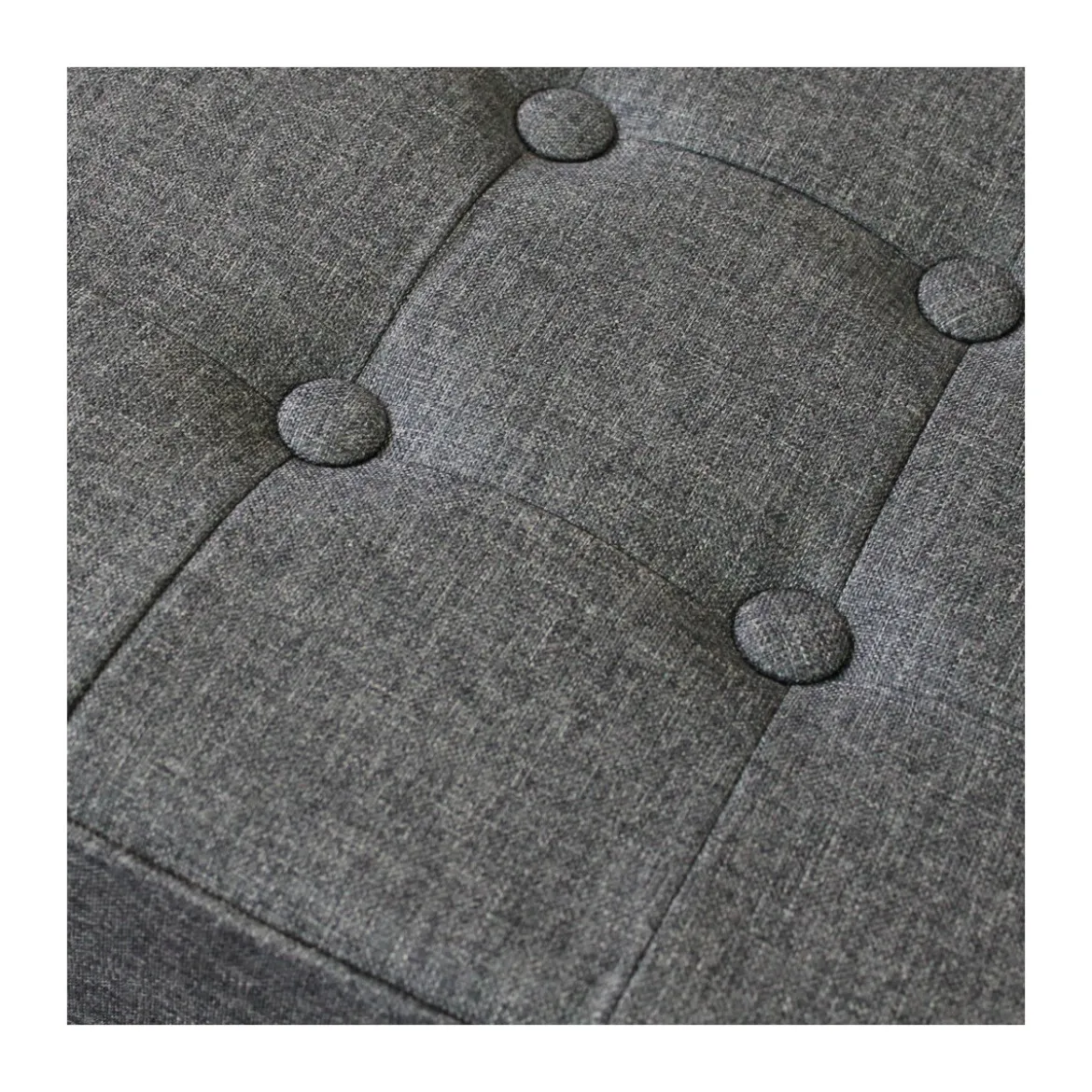 Pouf Contenitore Grigio Scuro Quadrato 38x38x40 cm
