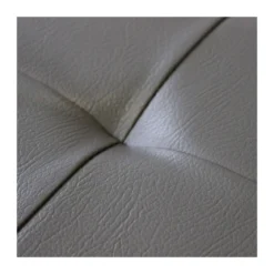 Pouf Contenitore Poggiapiedi in Ecopelle Grigio Rettangolare 76x38 cm