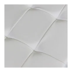 Pouf Contenitore Poggiapiedi Bianco Rettangolare 76x38 cm