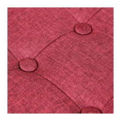 Pouf Contenitore Portaoggetti in Velluto Rosso Quadrato Portaoggetti 38x38x40 cm