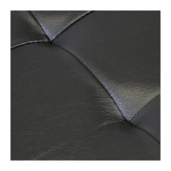 Pouf Contenitore Portaoggetti Quadrato Nero 38x38 cm