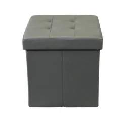 Pouf Contenitore Portaoggetti Quadrato Portaoggetti 38x38 cm