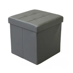 Pouf Contenitore Portaoggetti Quadrato Portaoggetti 38x38 cm