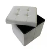 Pouf Contenitore Portaoggetti in Velluto Quadrato Portaoggetti 38x38 cm