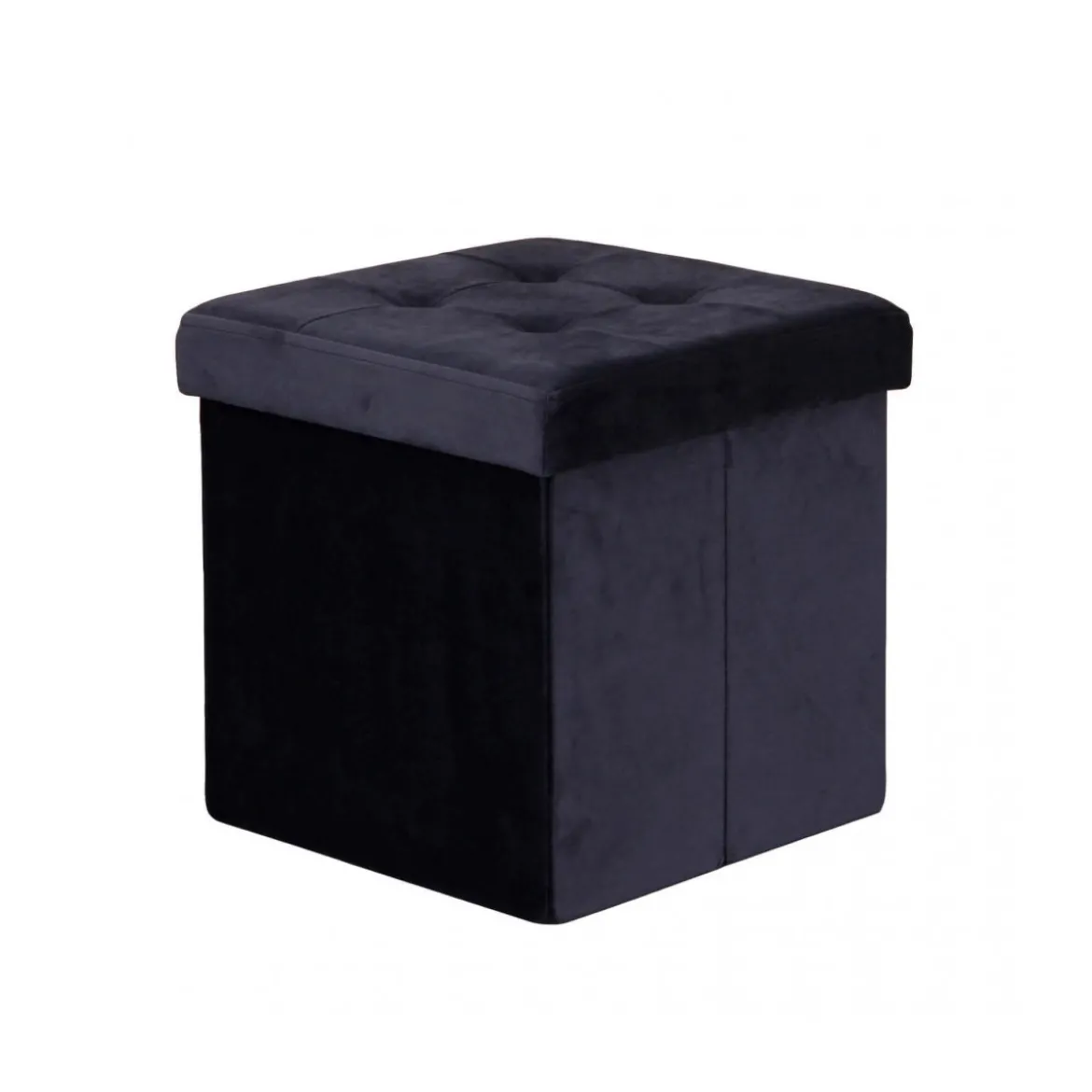 Pouf Contenitore Portaoggetti in Velluto Quadrato Portaoggetti 38x38 cm