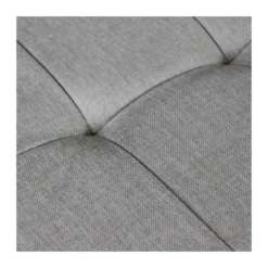 Pouf Contenitore Rettangolare in Stoffa Tortora 76x38 cm