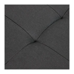 Pouf Contenitore Rettangolare in Stoffa Nero76x38 cm