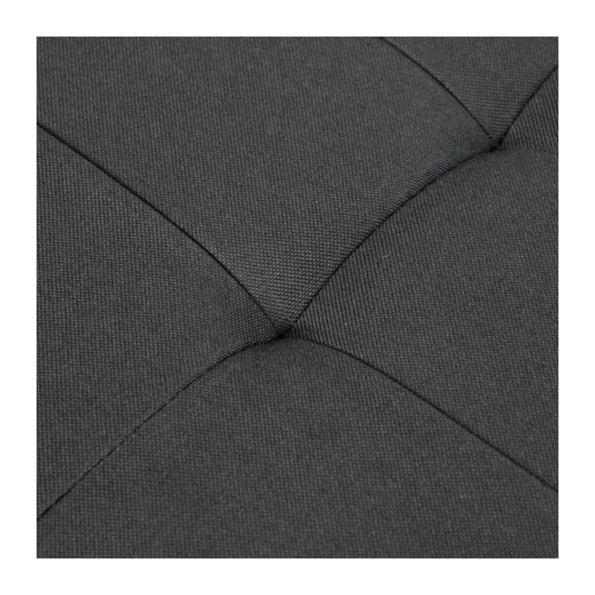 Pouf Contenitore Rettangolare in Stoffa Nero76x38 cm