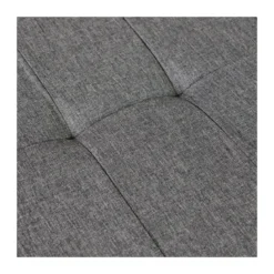 Pouf Contenitore Rettangolare in Stoffa Grigio Scuro 76x38 cm