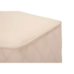 Pouf Imbottito Similpelle Trapuntata Rosa Oro Salotto Camera da Letto