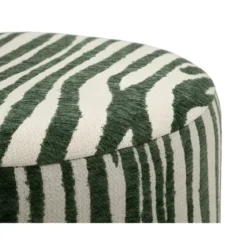 Pouf in Spugna Zebrato Verde Marrone da Soggiorno Camera da Letto
