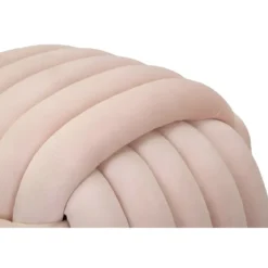 Pouf in Velluto Rosa Quadrato Elegante per Salotto Camera da Letto